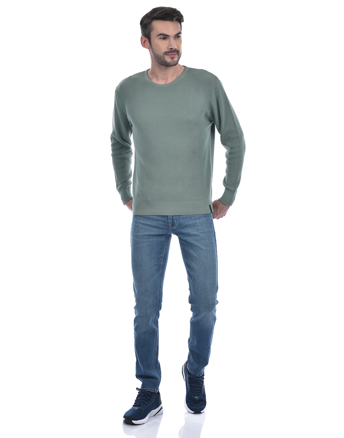 Numero Uno Men Faded Blue Jeans